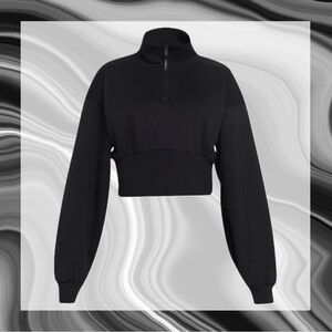 Alo Yoga Vixen Fleece 1/4 Zip in Black Size S/P NWT!